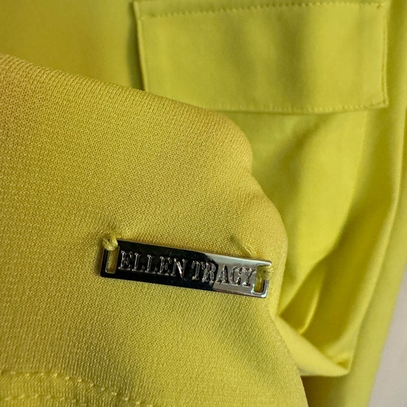 EUC women’s size XL fluorescent yellow 3/4 sleeve tunic by Ellen Tracy - Picture 7 of 13